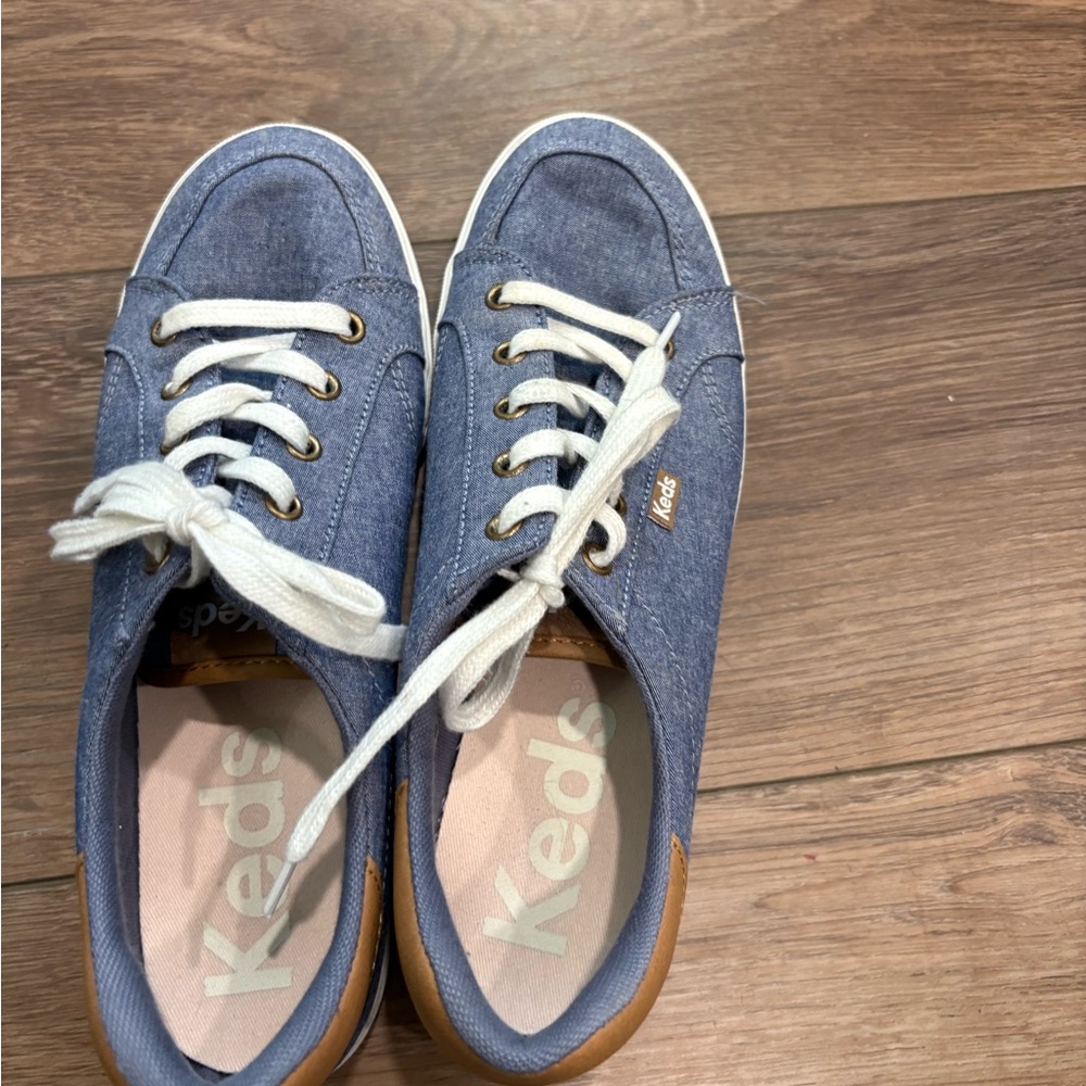 Keds Blue and Tan Sneakers